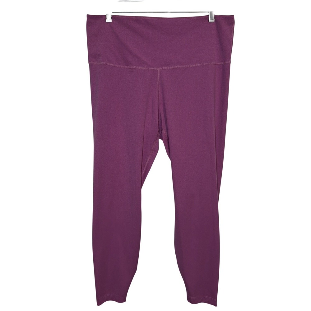 Nike Dri-FIT Leggings Women 1X Purple High Rise 7/8 Crop Tight Fit Workout
